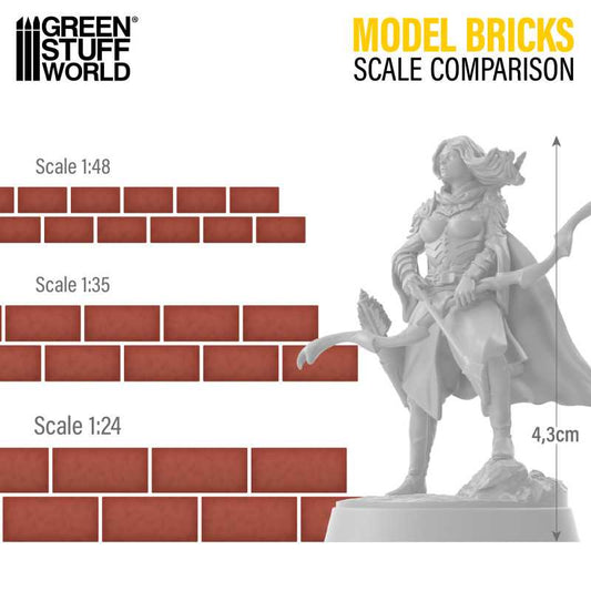 Red 1:24 Model Bricks x200 - Gre...