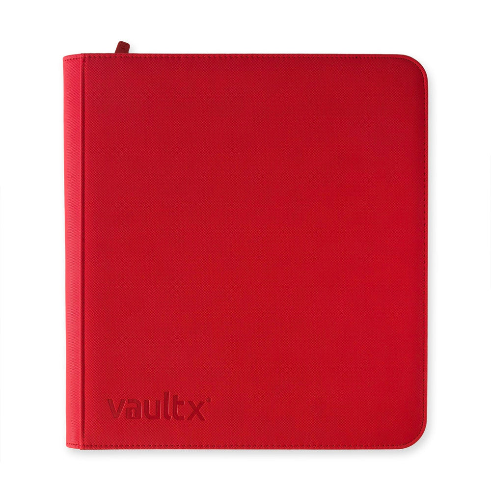 Fire Red Vaultx 12-Pocket Zip Binder XL Front