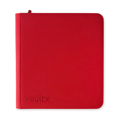 Fire Red Vaultx 12-Pocket Zip Binder XL Front