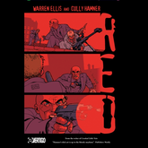 Comic book cover with red and bl...