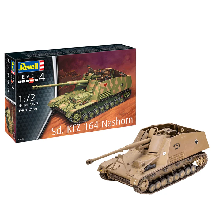 Revell Sd.Kfz. 164 Nashorn 1:72 scale WWII German tank destroyer model kit
