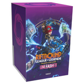 Purple trading card game box wit...