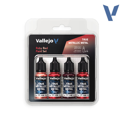 Vallejo Ruby Red True Metallic Metal Paint Set