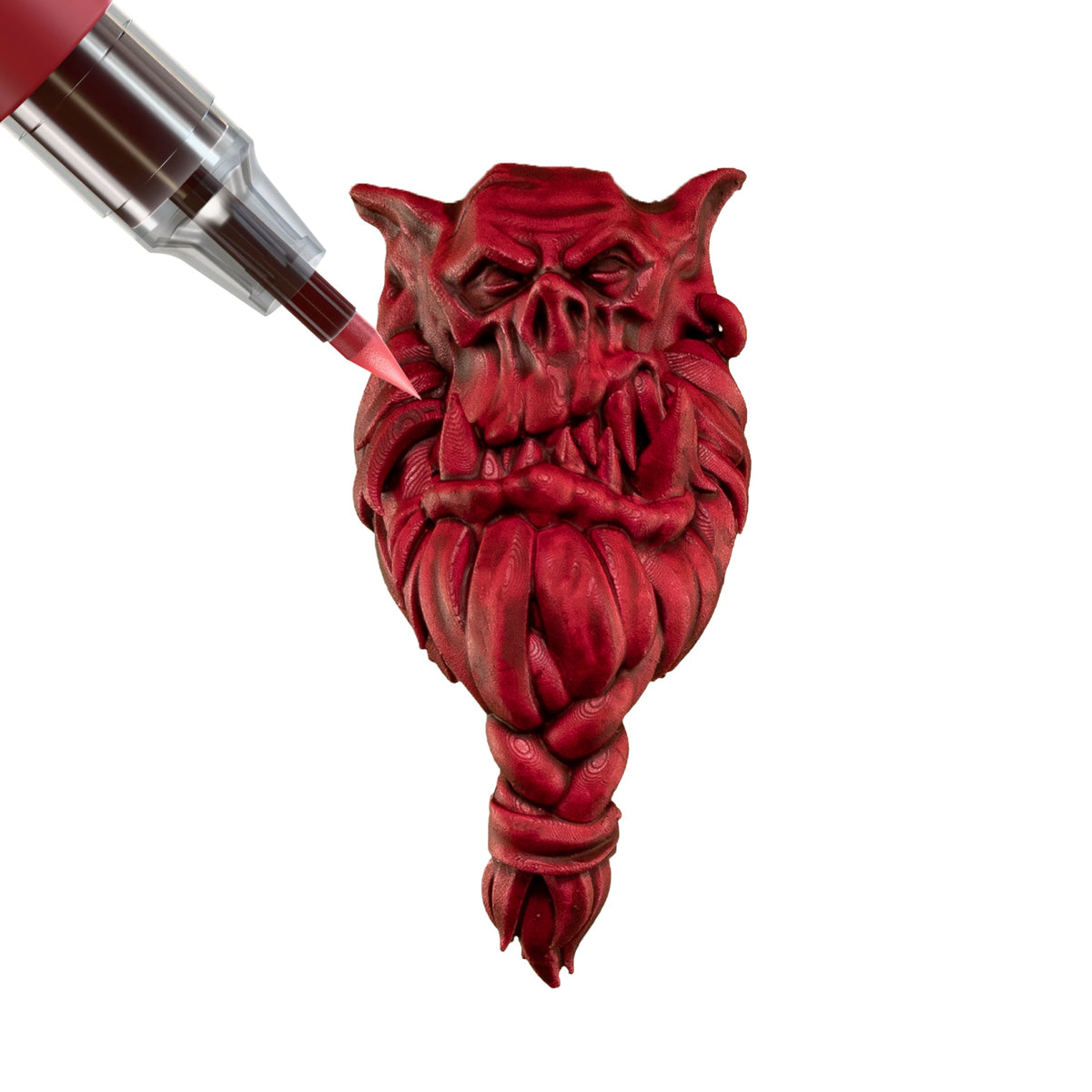 Slaughter Red Colour Example Orc Head
