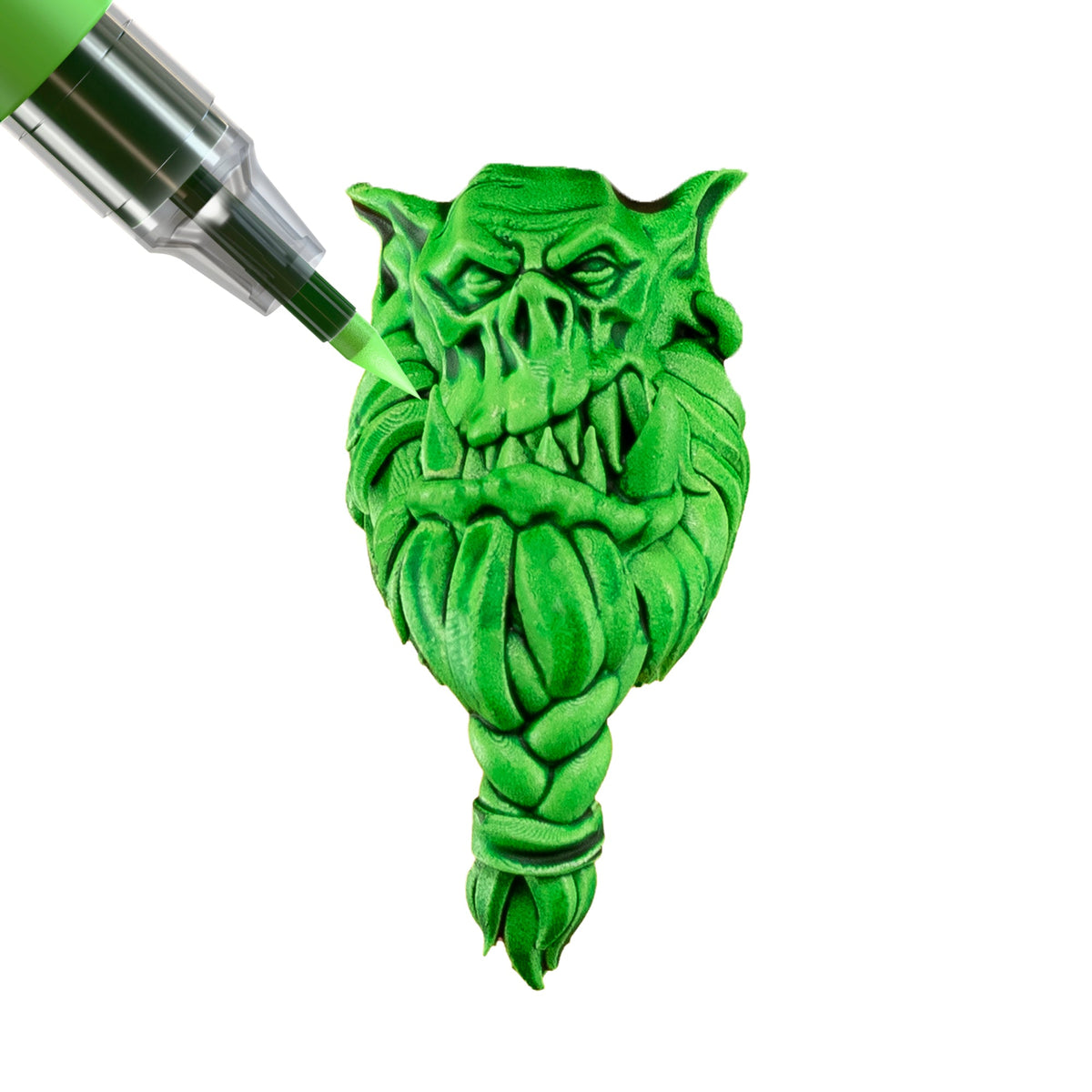 Shamrock Green Colour Example Orc Head