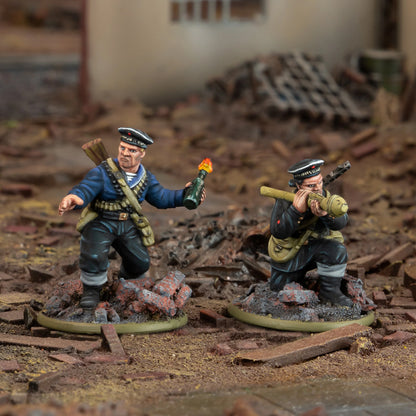 Bolt Action Soviet Naval Brigade ‘Tank Hunters’ Anti-Tank Team Diorama