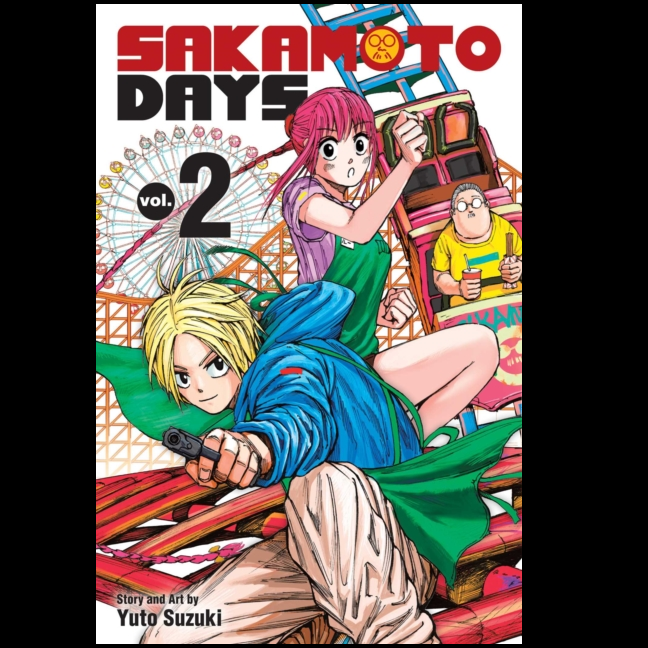 Sakamoto Days, Vol. 2 – Action-Comedy Manga by Yuto Suzuki. Cover of 'Sakamoto Days' vol. 2 with characters on a colorful background