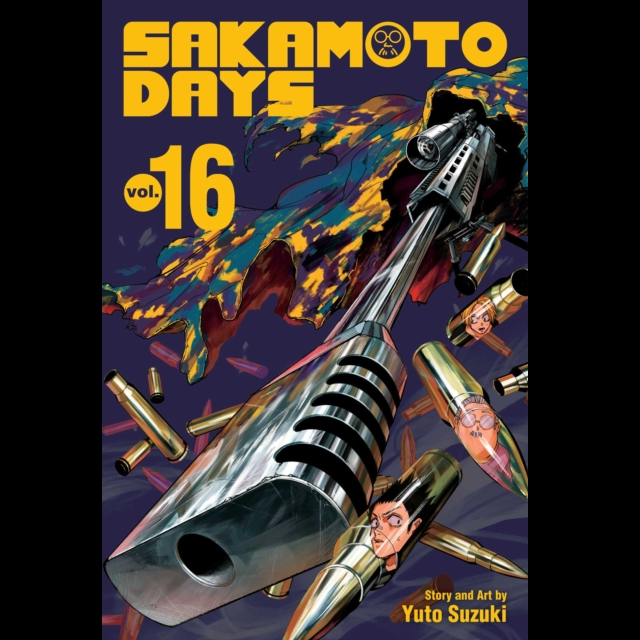 Sakamoto Days Volume 16 manga paperback by Yuto Suzuki Shonen Jump auction battle Assassin Exhibition arc cover art