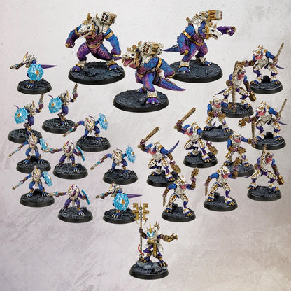 Grimdark Future Saurian Starhost Core Faction Set Painted Miniatures Example