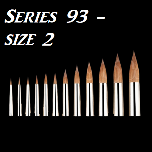 Series 93 pure sable spotters Size 2 by Rosemary & Co