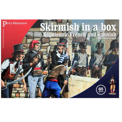 Skirmish In A Box Napoleonic French and Spanish. Perry Miniatures packaging for Napoleonic French and Spanish miniatures