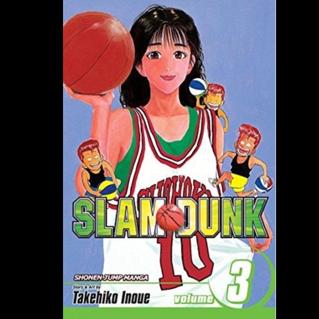 Cover of 'Slam Dunk' manga volume 3 with a character holding a basketball and other characters around.