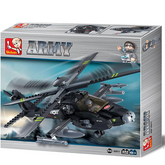 Toy helicopter set in its packag...