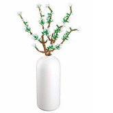 White vase with decorative branc...