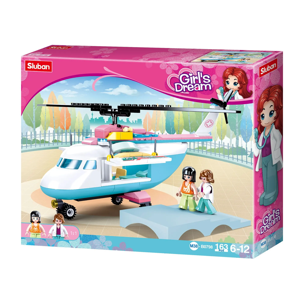 Sluban Helicopter Girls Dream Building Brick Kit