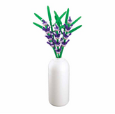 White vase with green bamboo sti...