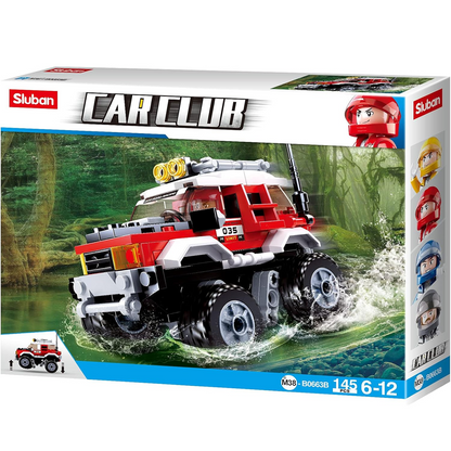 Sluban Off Road Car Club 4x4 Car Series Building Brick Kit with Minifigure
