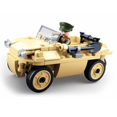 A toy military jeep built from i...