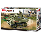 Toy tank set in packaging with s...