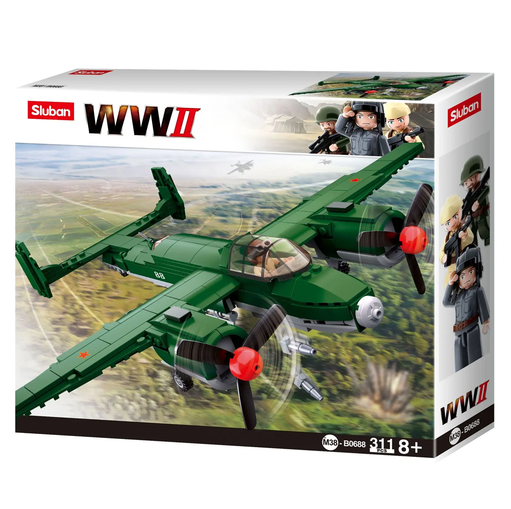 Sluban WWII Tupolev TU-2 Bomber Building Brick Kit