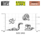 3D Printed Snakes | Green Stuff World Basing Pieces