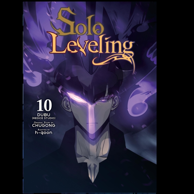 Solo Leveling, Vol. 10. Book cover of 'Solo Leveling' with a character design and stylized text.