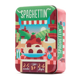A square metal tin box for a gam...
