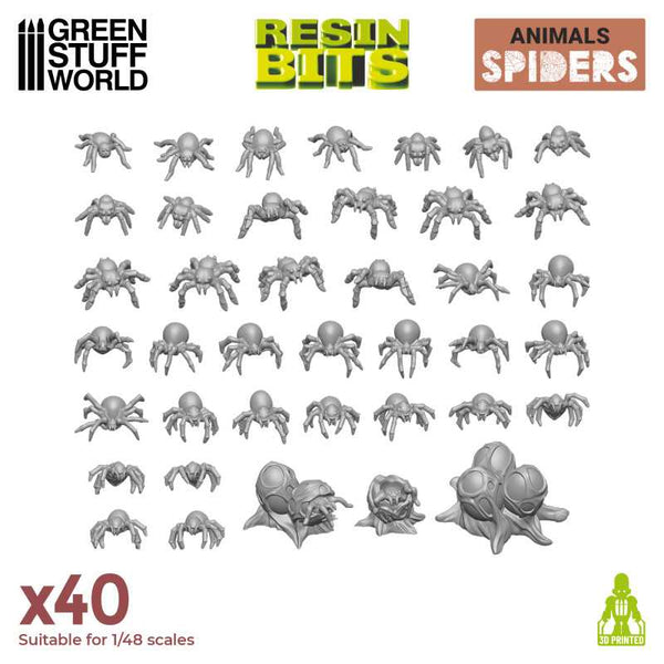 3D Printed Small Spiders - Green Stuff World