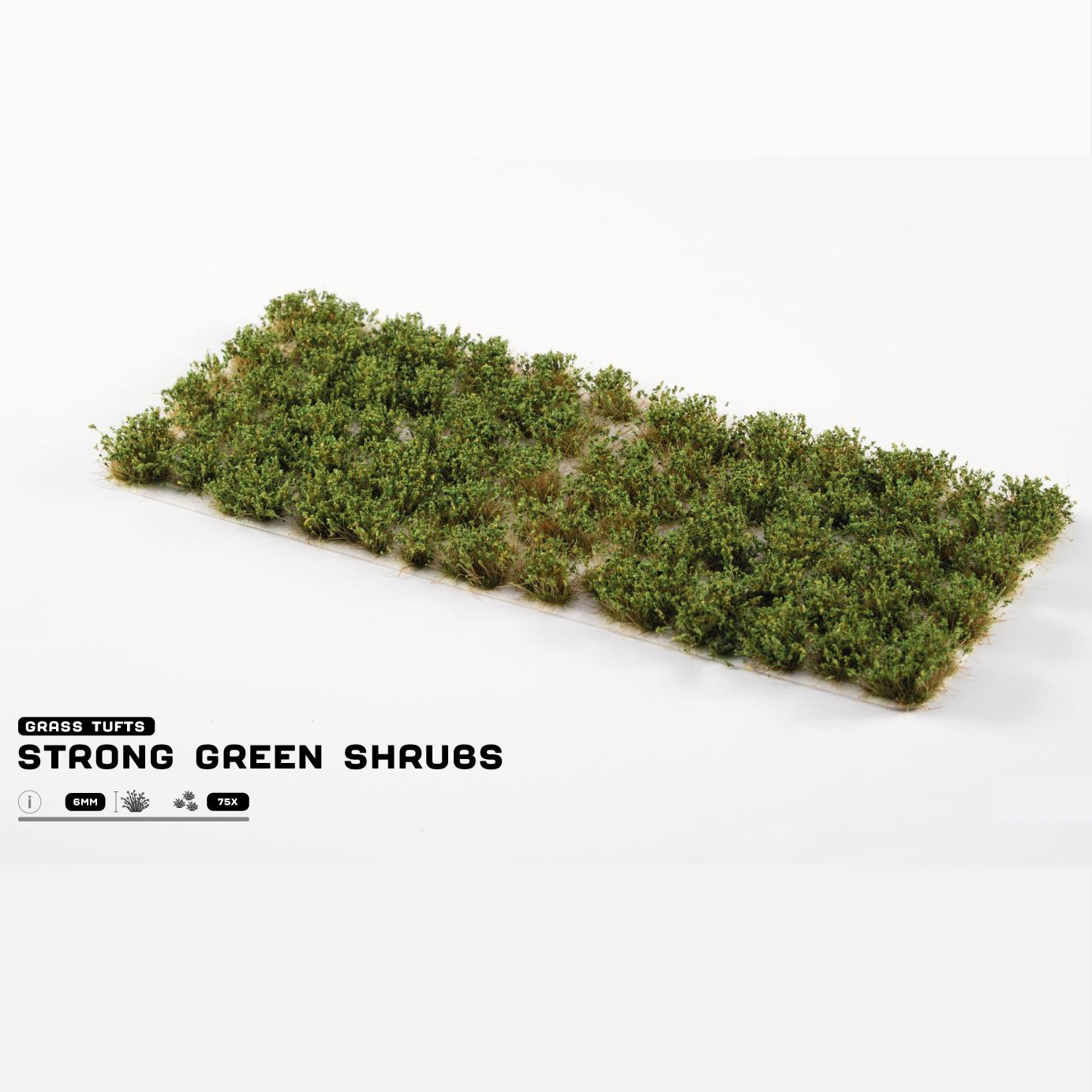 Strong Green Shrubs by Gamers Grass. Sheet of strong green shrubs on a white background