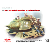 T-34-76 with Soviet tank riders ...
