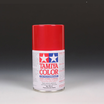 Tamiya Color PS-15 Metallic Red for polycarbonate rattle can spray with red cap