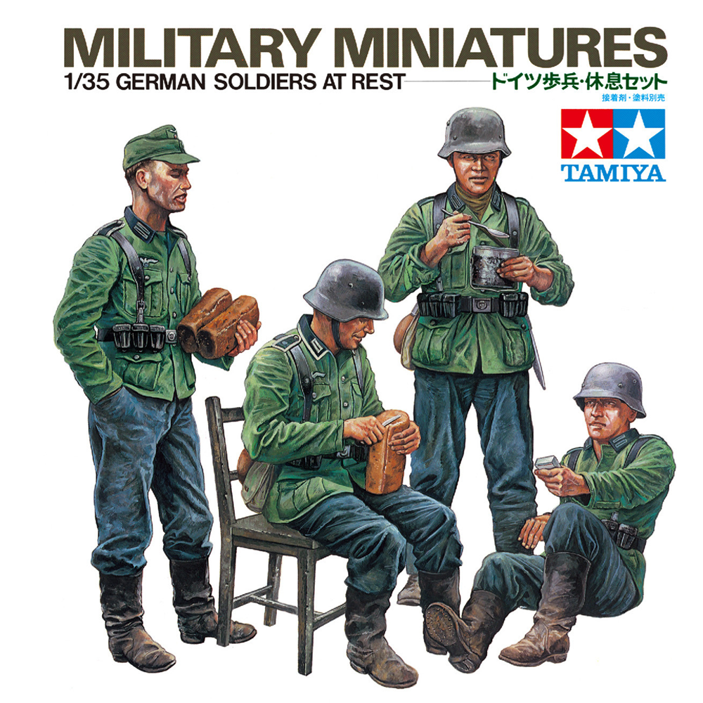 Tamiya German Soldiers at Rest 1/35 scale plastic model kit WWII figures unpainted