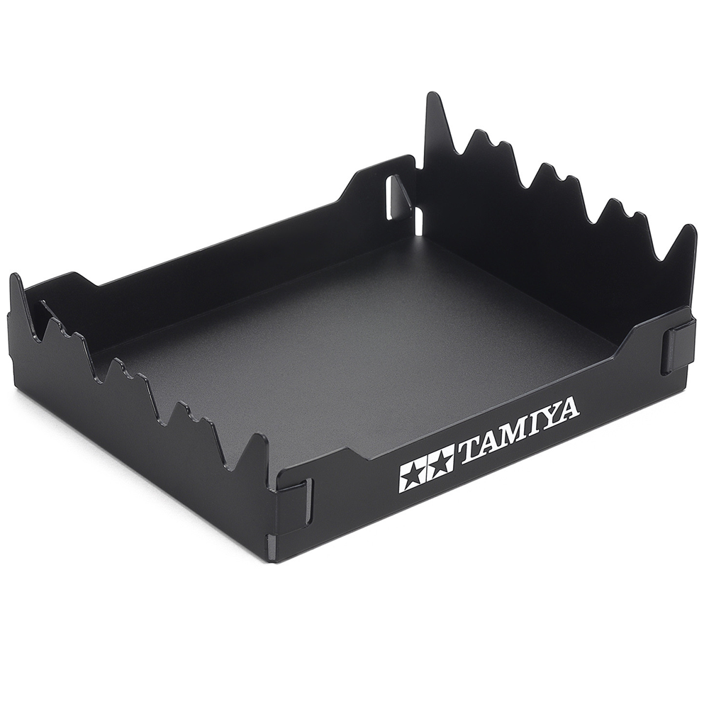 Black brush stand on a white background. Tamiya Modelling Brush Rest