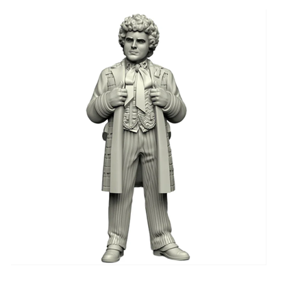 Temporal Traveller 6 miniature by Crooked Dice features a detailed white metal figure, ideal for tabletop RPGs and sci-fi themes, provided unpainted for customisation.