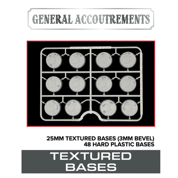 Wargaming Textured 25mm Bases - General Accoutrements