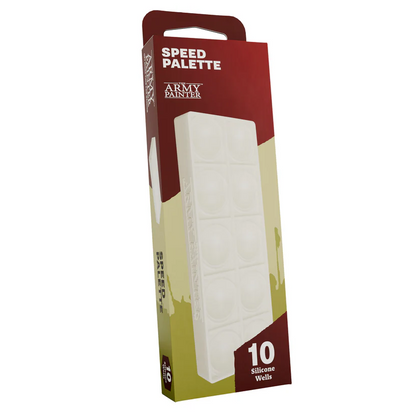 The Army Painter Speed Palette Silicone Paint Palette with 10 Wells. Speed Palette packaging with 'Army Painter' branding on a white background