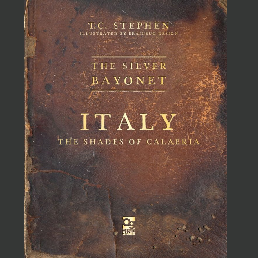 The Silver Bayonet: Italy: The Shades of Calabria rulebook. Features a solo/co-op campaign, new soldiers, undead enemies, and Calabria’s dark, Napoleonic horror.