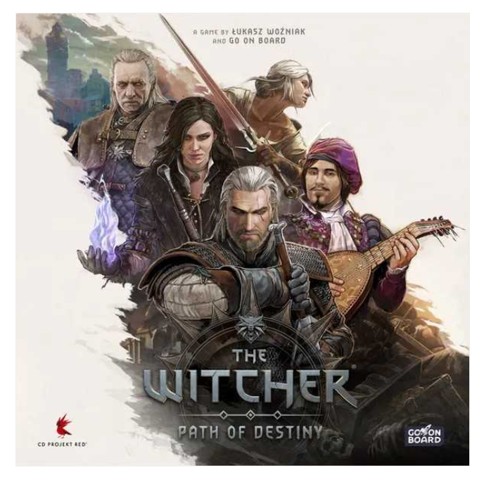 The Witcher: Path of Destiny (Standard Version). Board game cover featuring characters from 'The Witcher' with 'The Witcher: Path of Destiny' text.