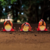 Three Wise Birds figurines. A su...