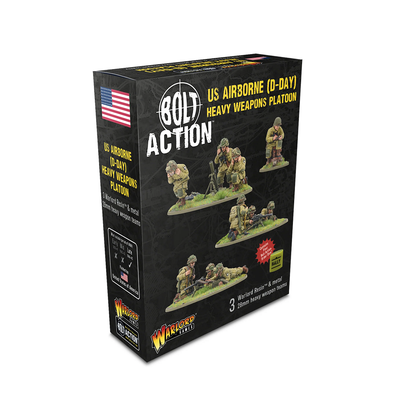 US Airborne (D-Day) Heavy Weapons Platoon. Equip your Bolt Action army with mortars, machine guns, and elite paratroopers in 28mm scale. Unpainted.
