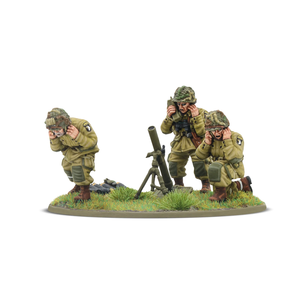 US Airborne (D-Day) Medium Mortar Team. Add indirect fire support to your Bolt Action army with this 28mm scale WWII paratrooper team. Supplied unpainted.
