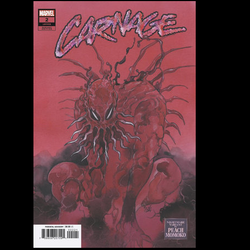 Carnage #2 from Marvel Comics written by Torunn Gronbekk with art by Pere Perez and Peach Momoko variant cover art.