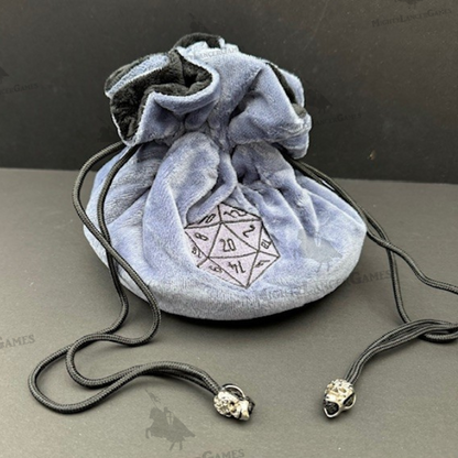 Grey Large Dice Sack - Mystery Dice Goblin