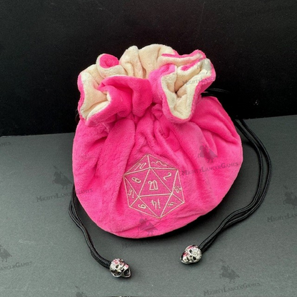 Pink Large Dice Sack - Mystery Dice Goblin