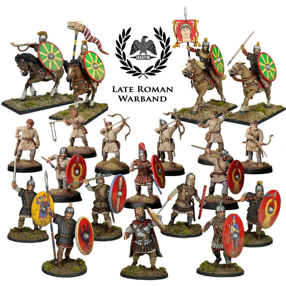 Victrix Late Roman Warband 28mm plastic miniatures set infantry and heavy cavalry