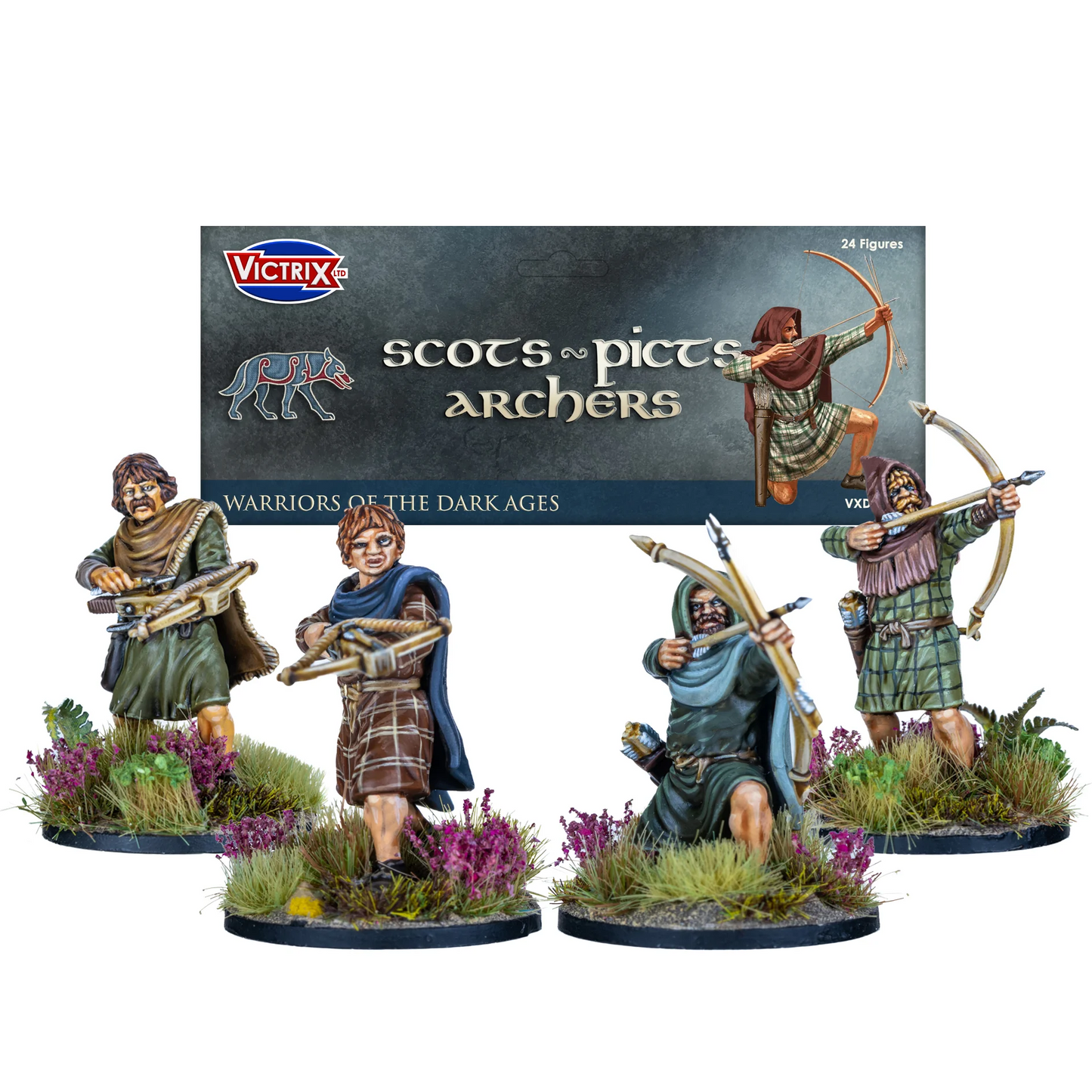 Victrix Scots and Picts Archers and Crossbowmen 28mm hard plastic miniatures set 24 figures Dark Ages
