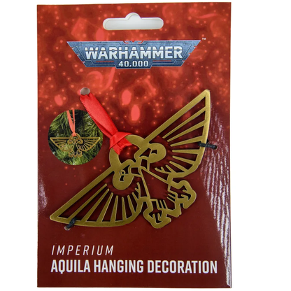 Warhammer 40,000 metal Aquila hanging decoration featuring the Imperial double-headed eagle symbol