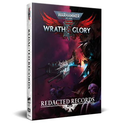 Warhammer 40,000 Wrath and Glory Redacted Records hardback RPG sourcebook featuring space hulks and Gilead System content