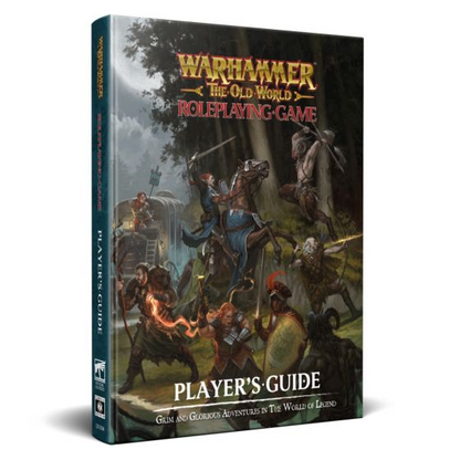 Warhammer The Old World Roleplaying Game Player's Guide on a white background. Warhammer the Old World Roleplaying Game Players Guide 192 page hardback
