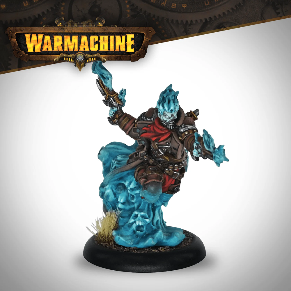 Warmachine Hellslinger Phantom Mercenary approximately 40mm resin miniature